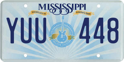 MS license plate YUU448