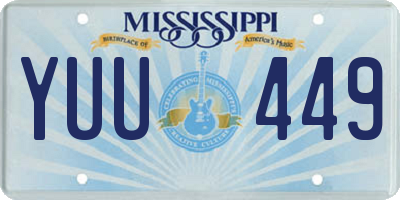 MS license plate YUU449