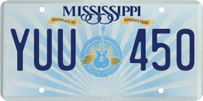 MS license plate YUU450