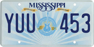 MS license plate YUU453