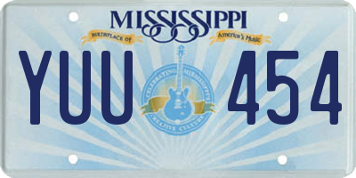 MS license plate YUU454
