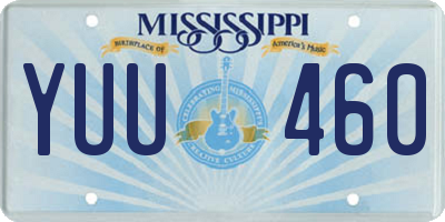 MS license plate YUU460