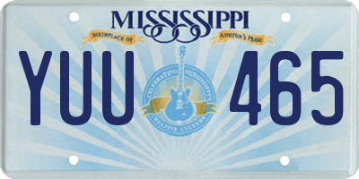 MS license plate YUU465