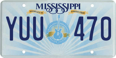 MS license plate YUU470