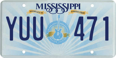 MS license plate YUU471