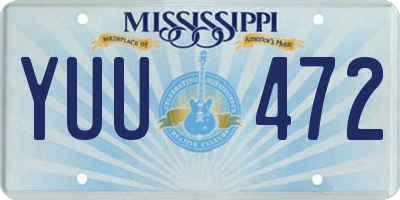 MS license plate YUU472