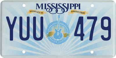 MS license plate YUU479
