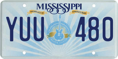MS license plate YUU480