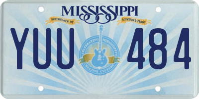 MS license plate YUU484