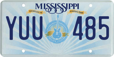 MS license plate YUU485