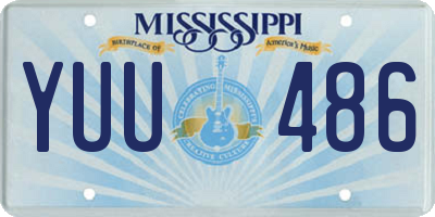 MS license plate YUU486