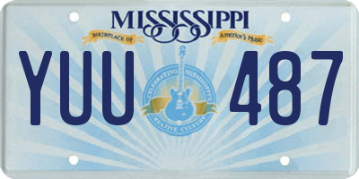 MS license plate YUU487