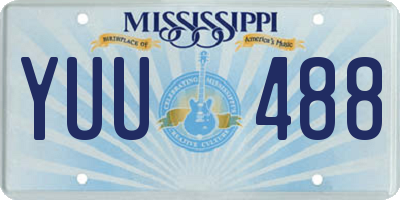 MS license plate YUU488