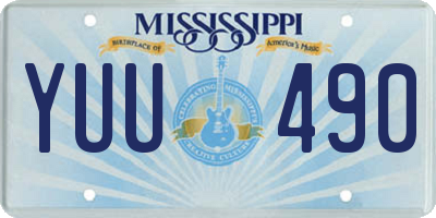 MS license plate YUU490