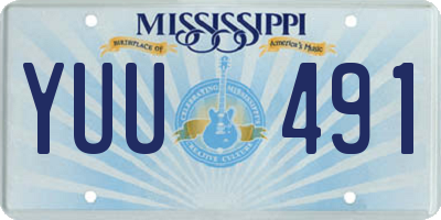 MS license plate YUU491