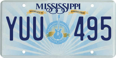 MS license plate YUU495