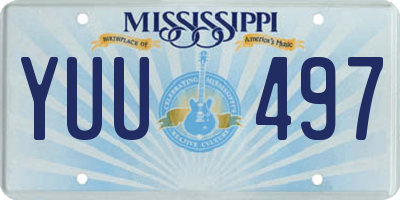 MS license plate YUU497