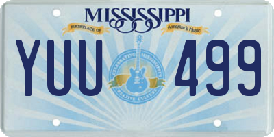 MS license plate YUU499