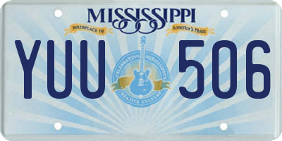 MS license plate YUU506