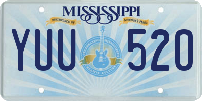 MS license plate YUU520
