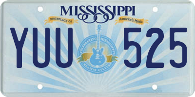 MS license plate YUU525