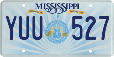 MS license plate YUU527