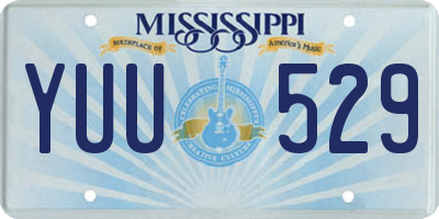 MS license plate YUU529