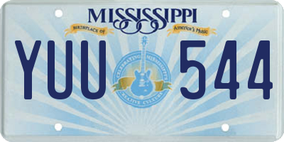 MS license plate YUU544