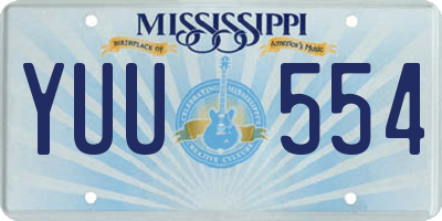 MS license plate YUU554