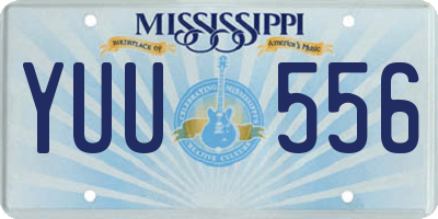 MS license plate YUU556