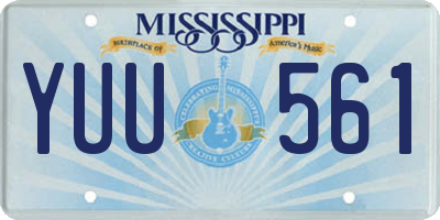MS license plate YUU561