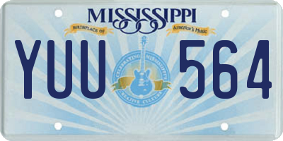 MS license plate YUU564