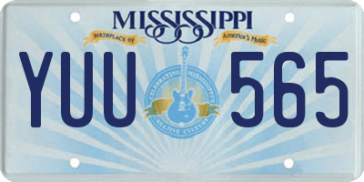 MS license plate YUU565