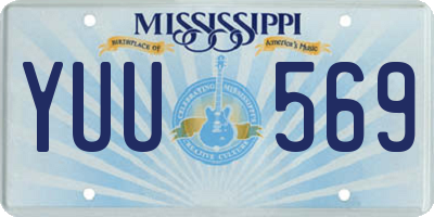 MS license plate YUU569