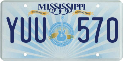 MS license plate YUU570