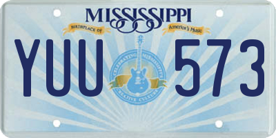 MS license plate YUU573