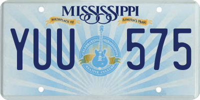 MS license plate YUU575