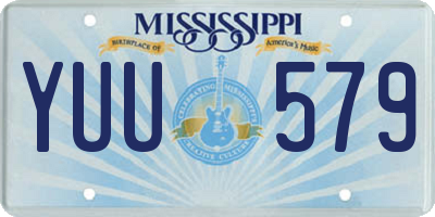 MS license plate YUU579