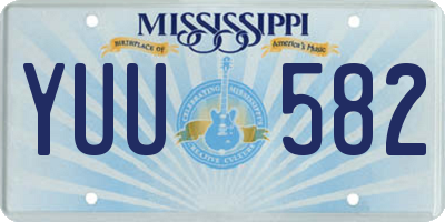 MS license plate YUU582