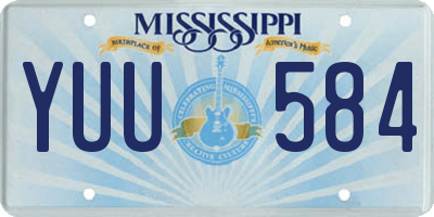 MS license plate YUU584