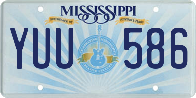 MS license plate YUU586