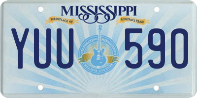 MS license plate YUU590