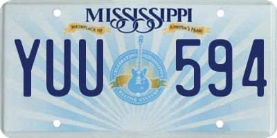 MS license plate YUU594