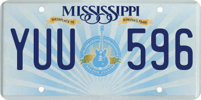 MS license plate YUU596