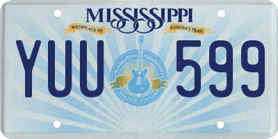 MS license plate YUU599