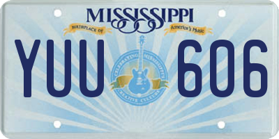 MS license plate YUU606