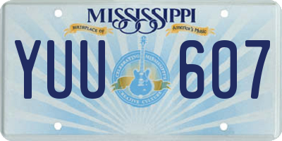 MS license plate YUU607
