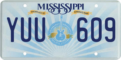 MS license plate YUU609