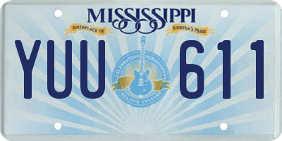 MS license plate YUU611