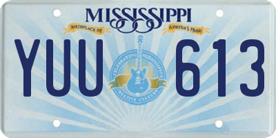MS license plate YUU613